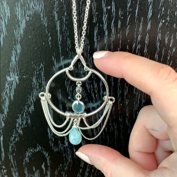 Apt 9 — Beautiful Silver + Turquoise Necklace - Picture 3 of 7